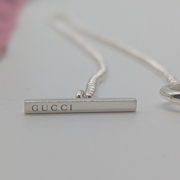 Gucci Sterling Silver Interlocking GG Pendant Necklace - Picture 4 of 6